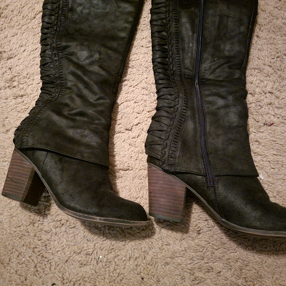 FERGIE Black Knee-High Boots